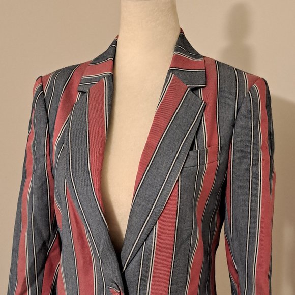 BCBGMAXAZRIA Striped Single-Breasted Blazer NWT Misses Size XXS - Picture 7 of 12